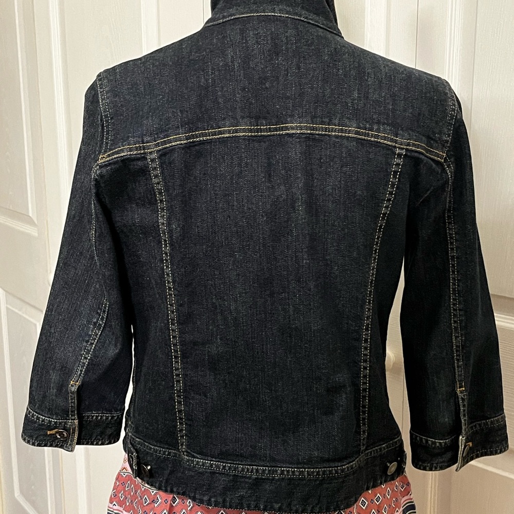 J.Jill Denim 3/4 Sleeve Cropped Jacket size Small - Picture 5 of 11
